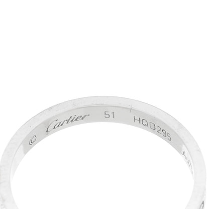 Cartier 18K White Gold Diamond 2.6mm LOVE Paved Band Ring 51 5.75 4 of 6