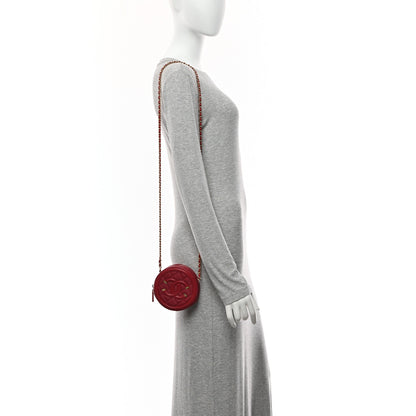 Chanel Caviar Quilted Round Filigree Crossbody Red 2 of 10