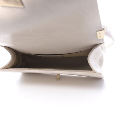 Chanel Crumpled Calfskin Chevron Medium Chain Boy Flap Ivory 6 of 11