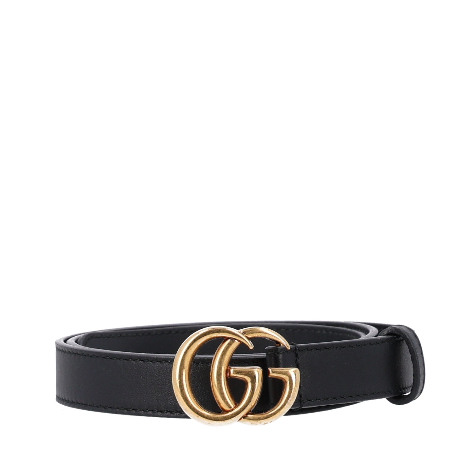 Gucci Calfskin Double G 20mm Belt 75 30 Black 1 of 5