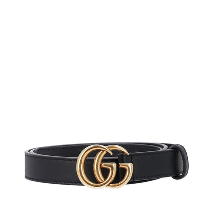 Gucci Calfskin Double G 20mm Belt 75 30 Black 1 of 5