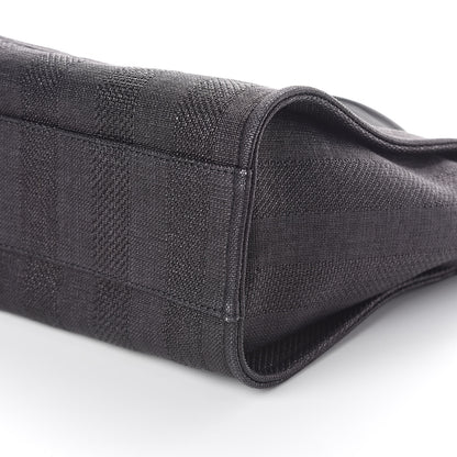 Chanel Mixed Fibers Striped Small Deauville Tote Navy Blue 10 of 11