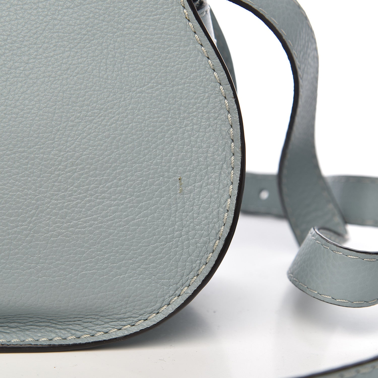 Chloe Calfskin Mini Marcie Round Crossbody Bag Faded Blue 8 of 12