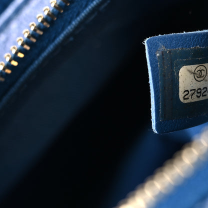 Chanel Iridescent Calfskin Quilted All About Waist Belt Bag Dark Blue 6 of 10