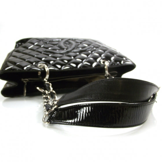 Chanel Patent Grand Shopping Tote GST Black 5 of 9