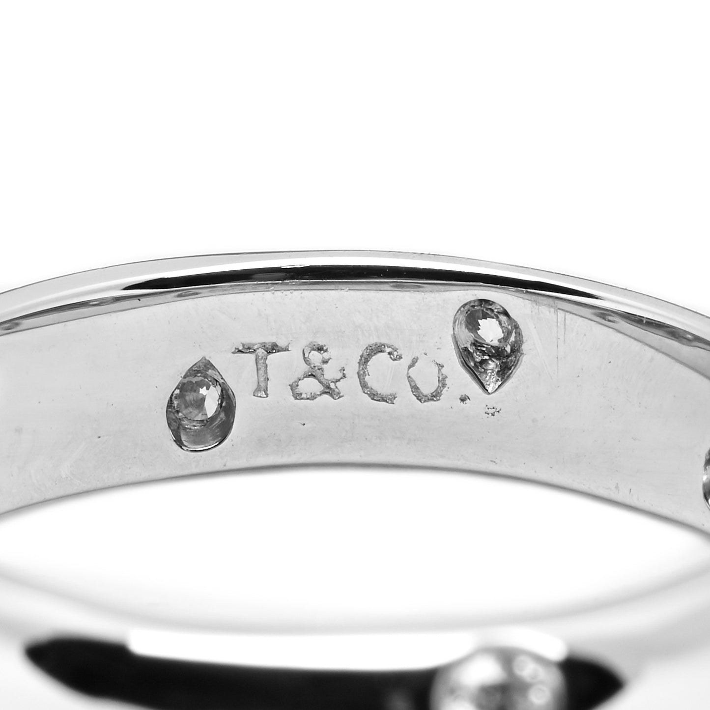 Platinum Diamond 4mm Etoile Band Ring 52 6