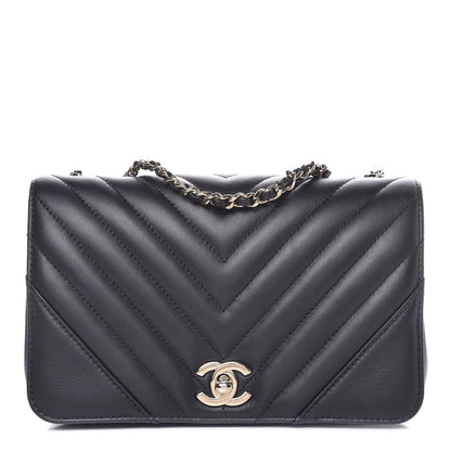Chanel Calfskin Chevron Quilted Mini Statement Flap Black 1 of 8