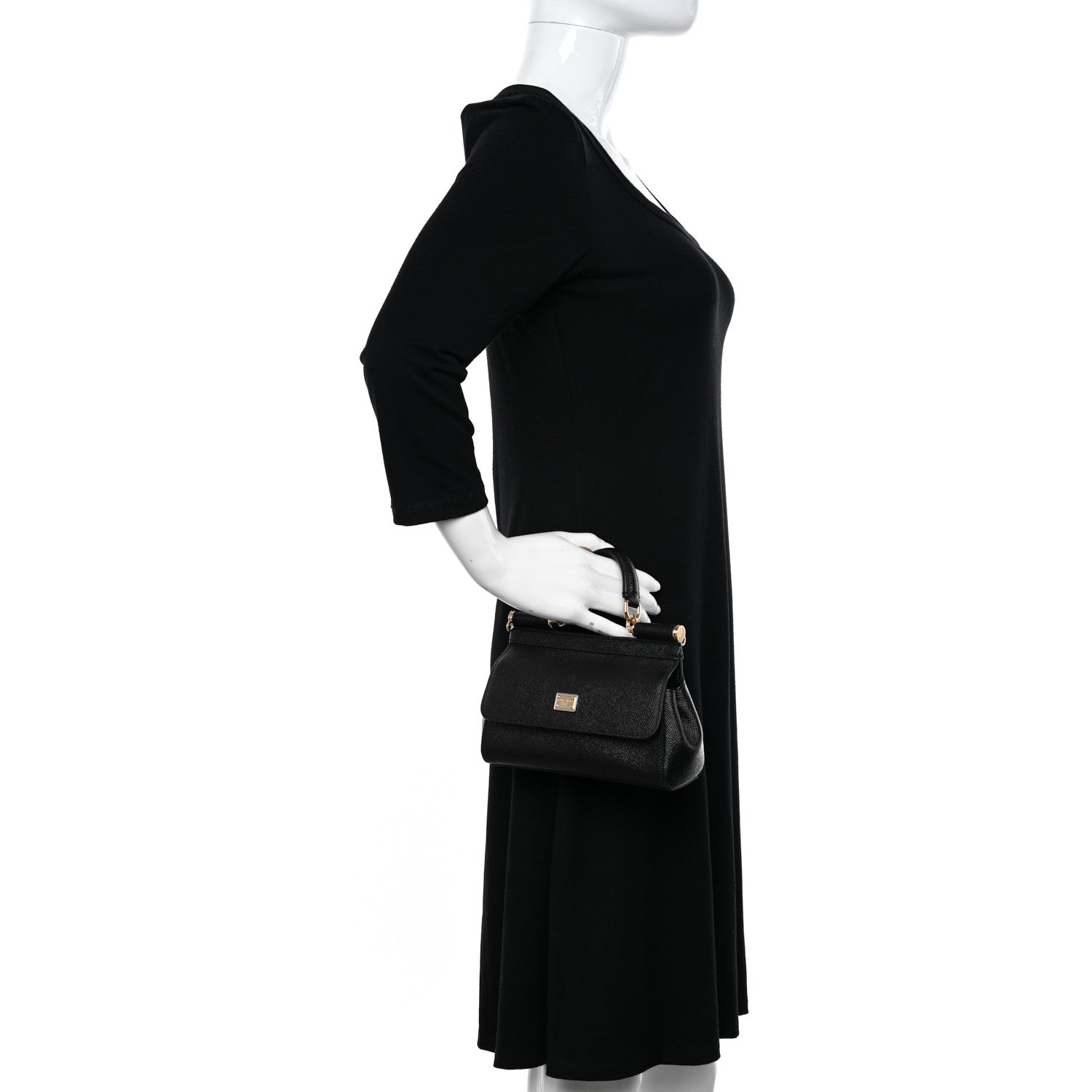 Dolce & Gabbana Dauphine Small Miss Sicily Satchel Black 2 of 9