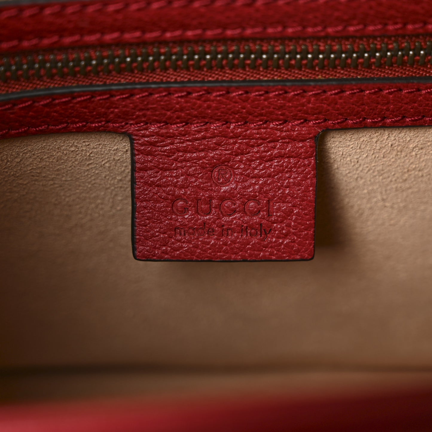 GG Supreme Monogram Small Queen Margaret Top Handle Bag Red