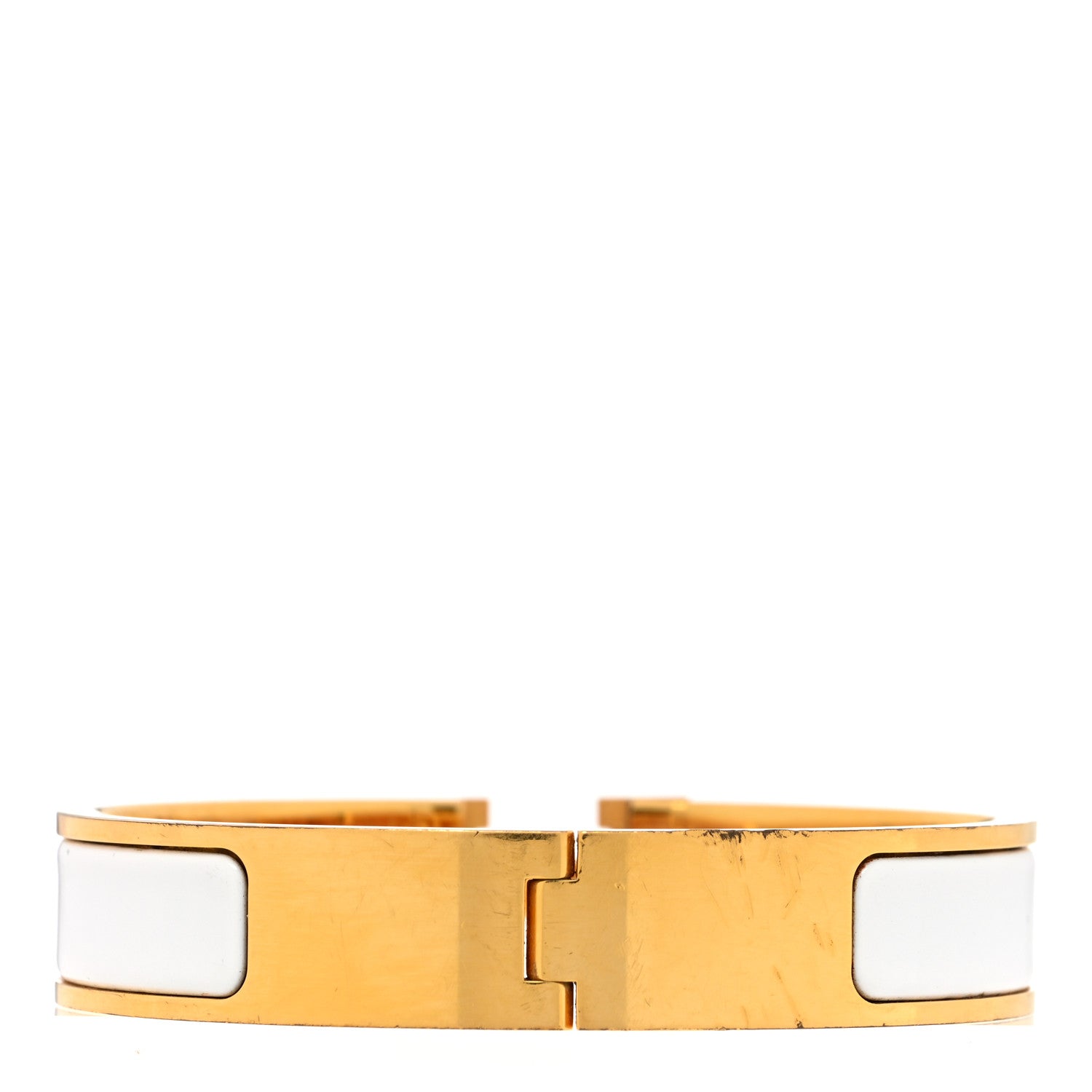 Hermes Enamel Narrow Clic Clac H Bracelet PM White 3 of 4