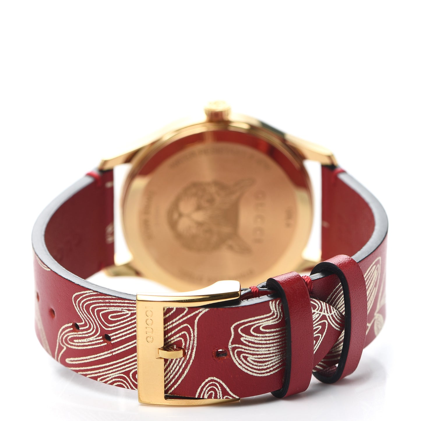 Stainless Steel Calfskin 38mm G-Timeless Butterfly Quartz Watch Red