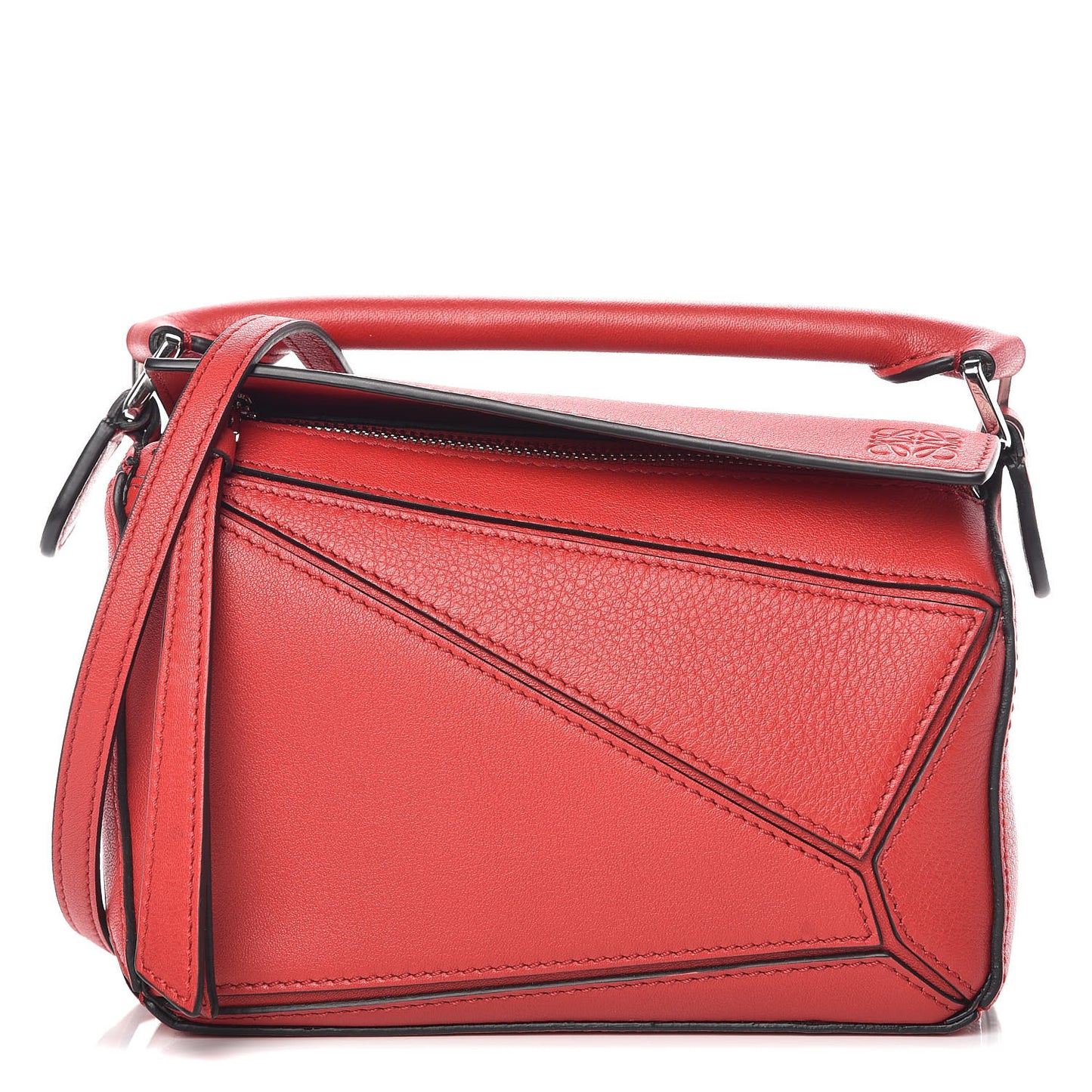 Calfskin Mini Puzzle Bag Rouge