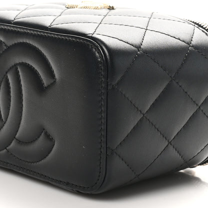 Chanel Lambskin Quilted Small Vanity Case With Chain Black 11 of 11