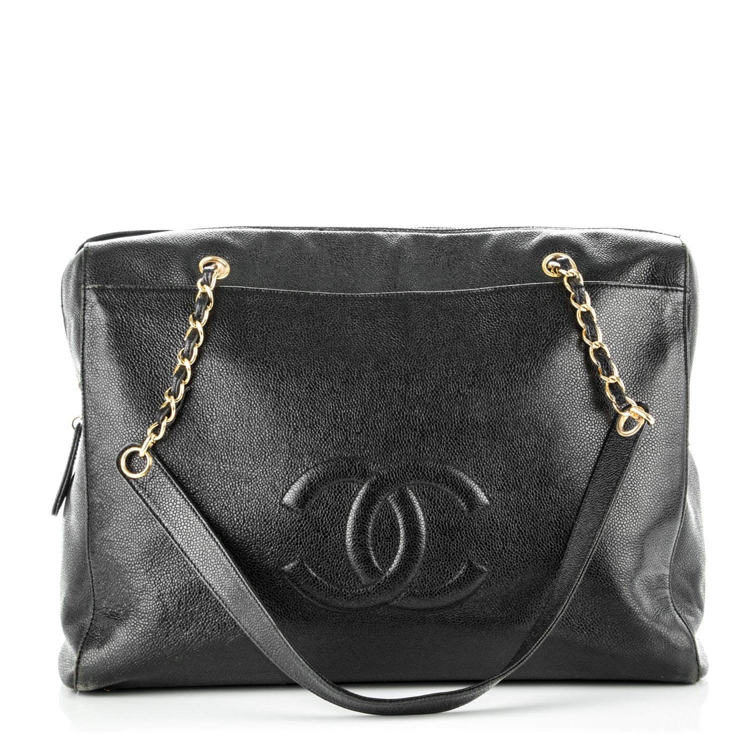 Chanel Caviar Large CC Shoulder Bag Black 1 of 12