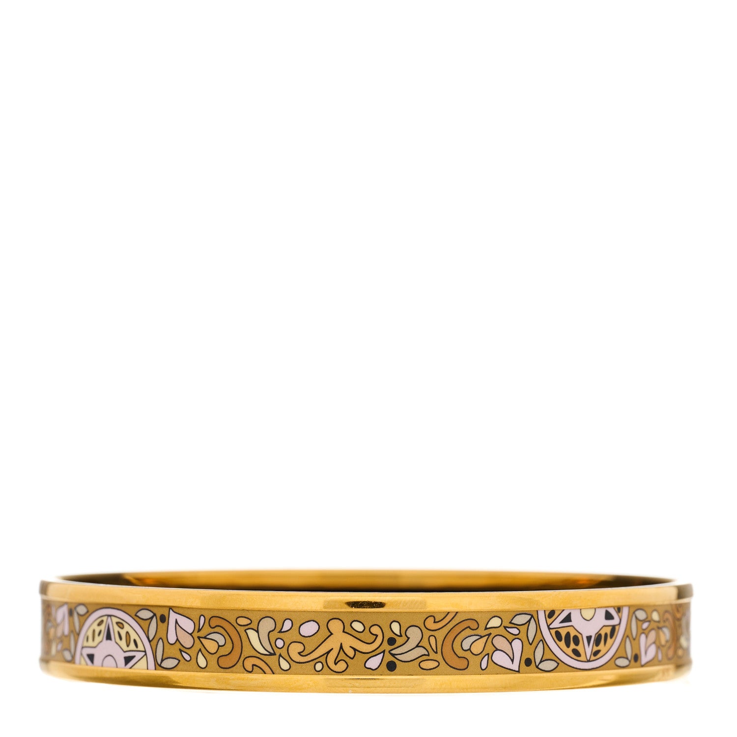 Hermes Enamel Printed Narrow Concours d'Etriers Bracelet 70 2 of 4