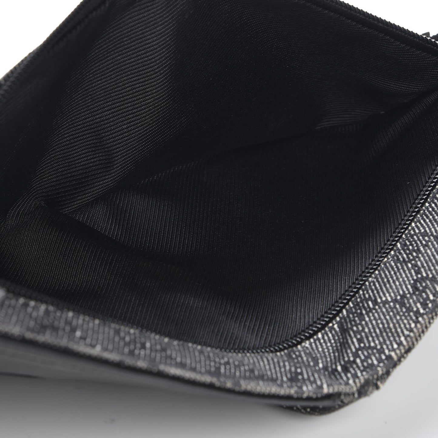 Denim Monogram Double Pocket Belt Bag Black