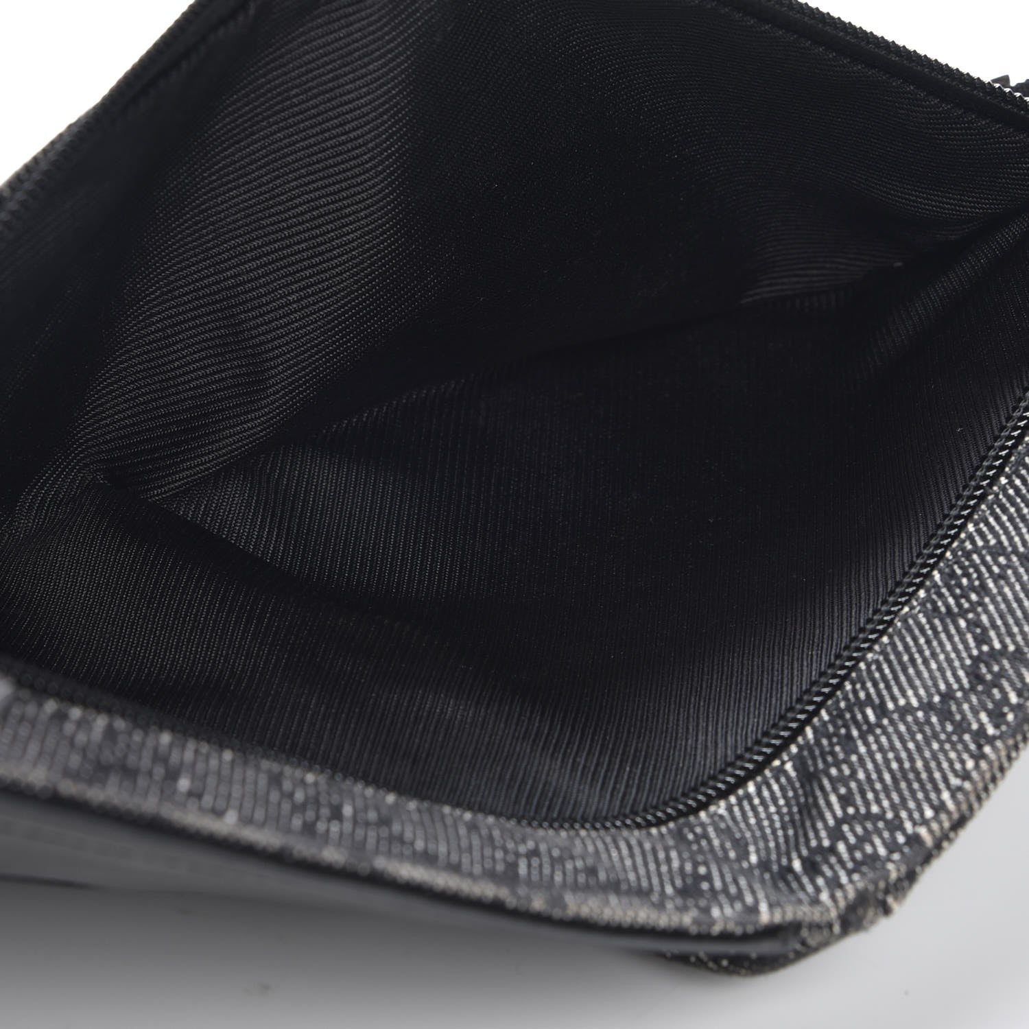 Gucci Denim Monogram Double Pocket Belt Bag Black 7 of 7