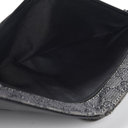 Gucci Denim Monogram Double Pocket Belt Bag Black 7 of 7