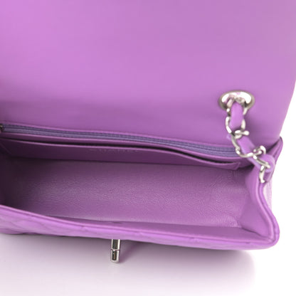 Chanel Lambskin Quilted Mini Rectangular Flap Purple 5 of 11