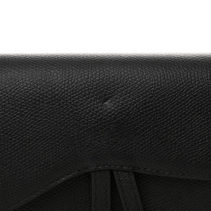 Christian Dior Grained Calfskin Saddle Belt Clutch Black 15 of 18