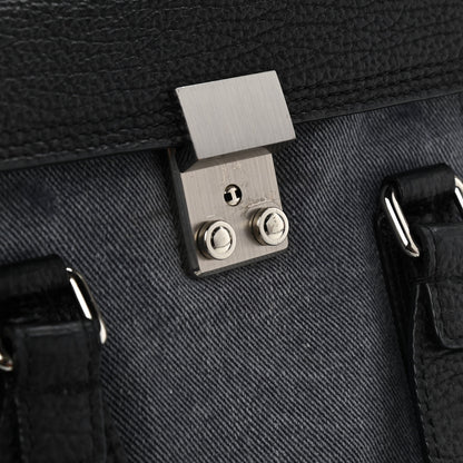 3.1 Phillip Lim Textured Calfskin Denim Medium Pashli Satchel Black 10 of 12