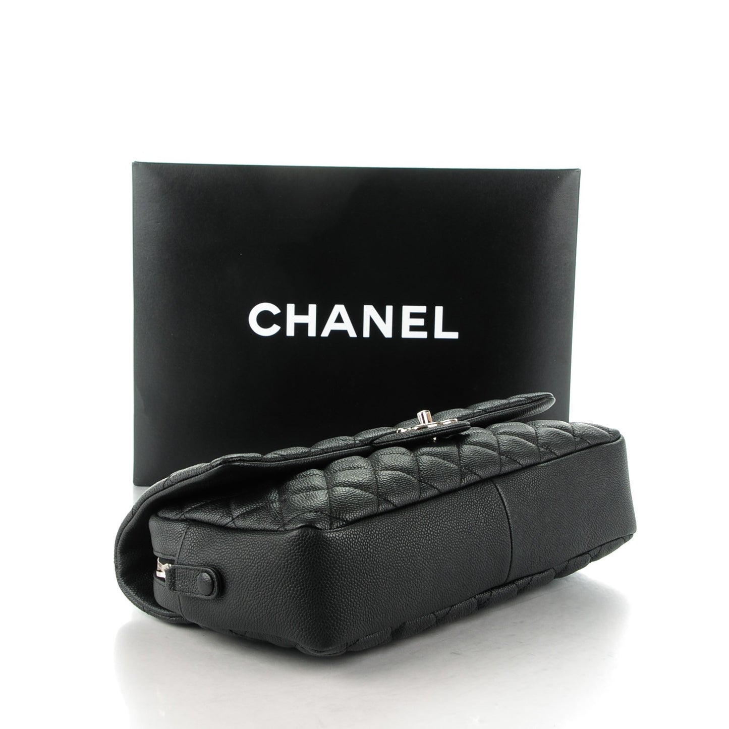 Caviar Quilted Jumbo Easy Flap Black