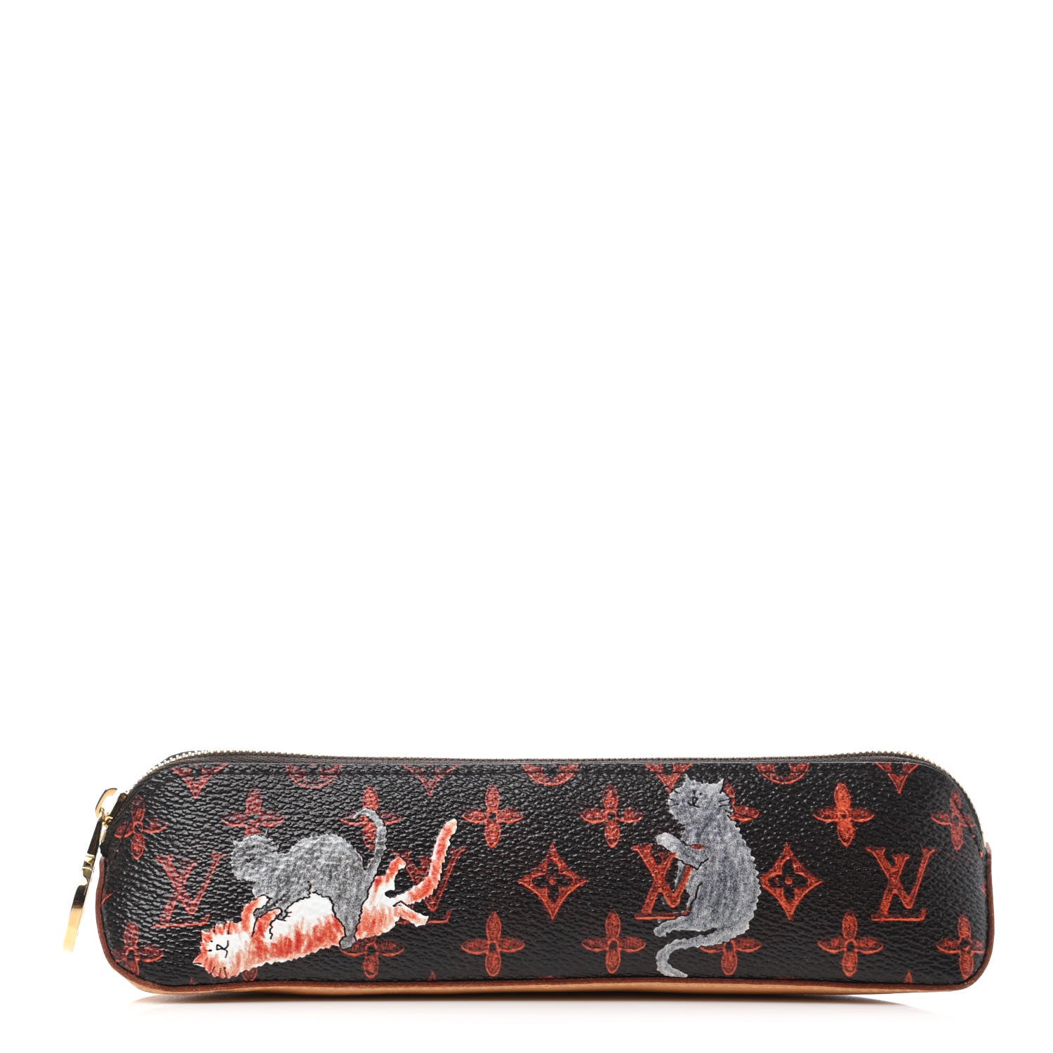 Louis Vuitton Catogram Elizabeth Pouch Orange Marron 1 of 4