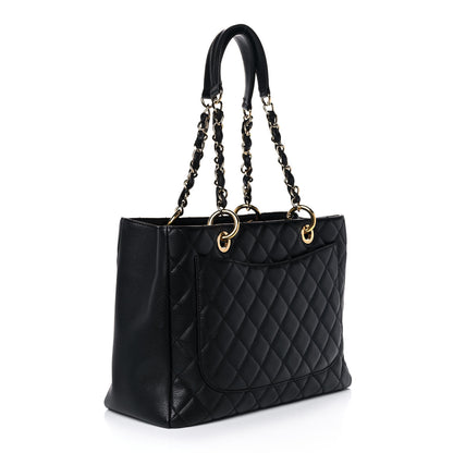 Chanel Caviar Quilted Grand Shopping Tote GST Black 3 of 12