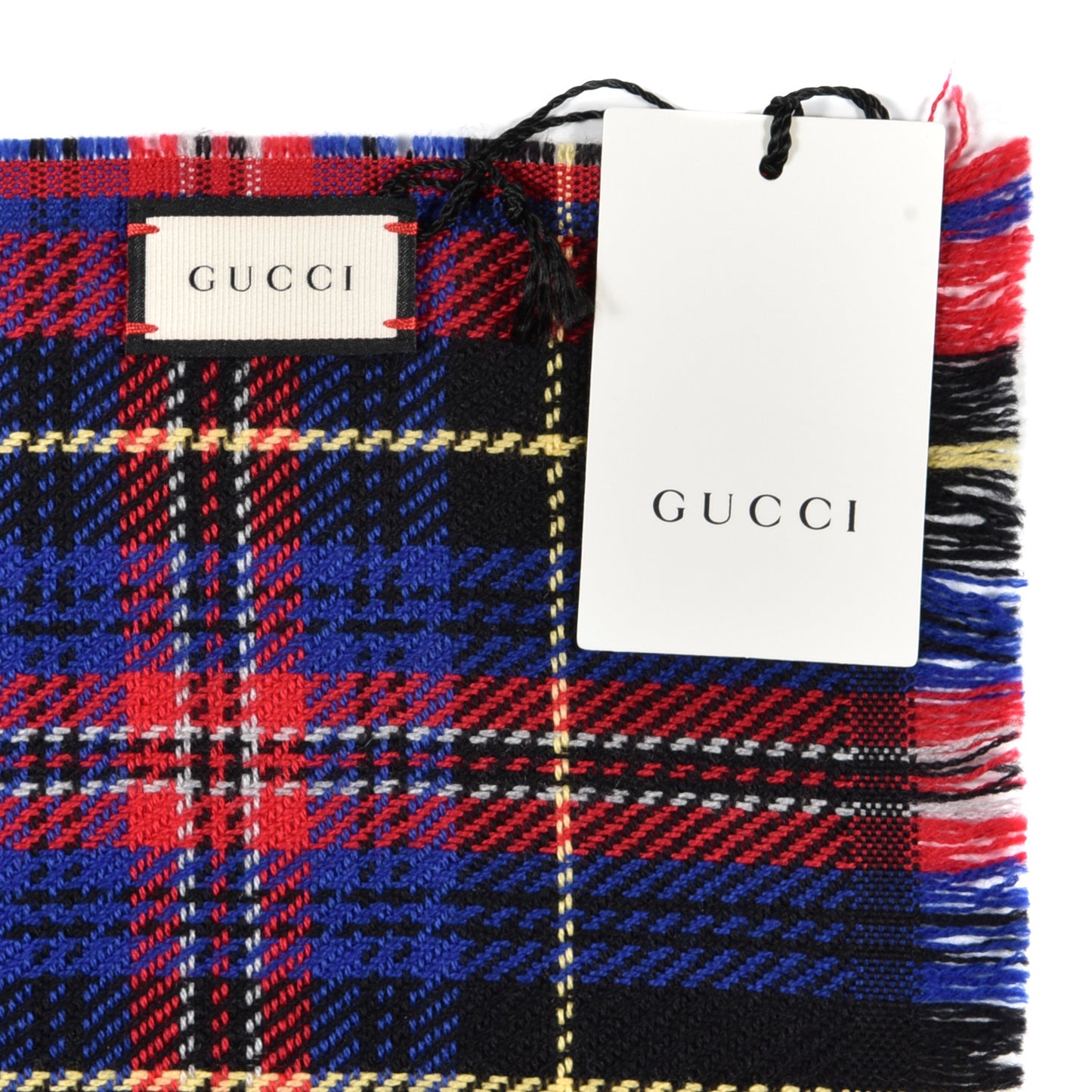 Wool Plaid L'Aveugle Par Amour Scarf Red