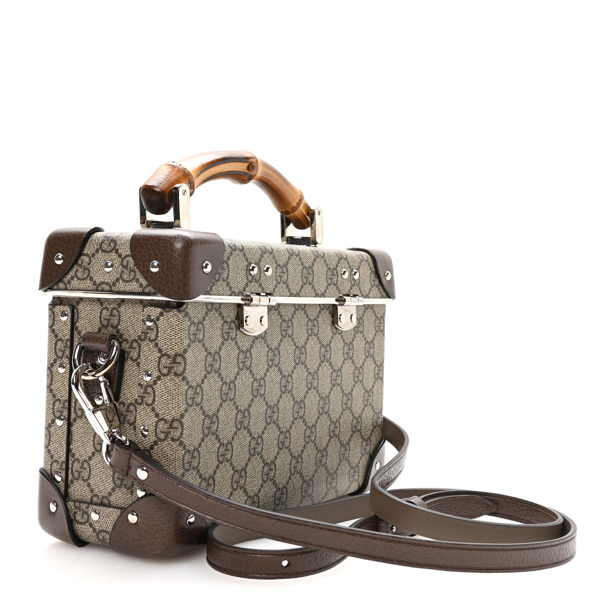 Gucci GG Supreme Monogram Globe-Trotter Beauty Case Brown 3 of 10