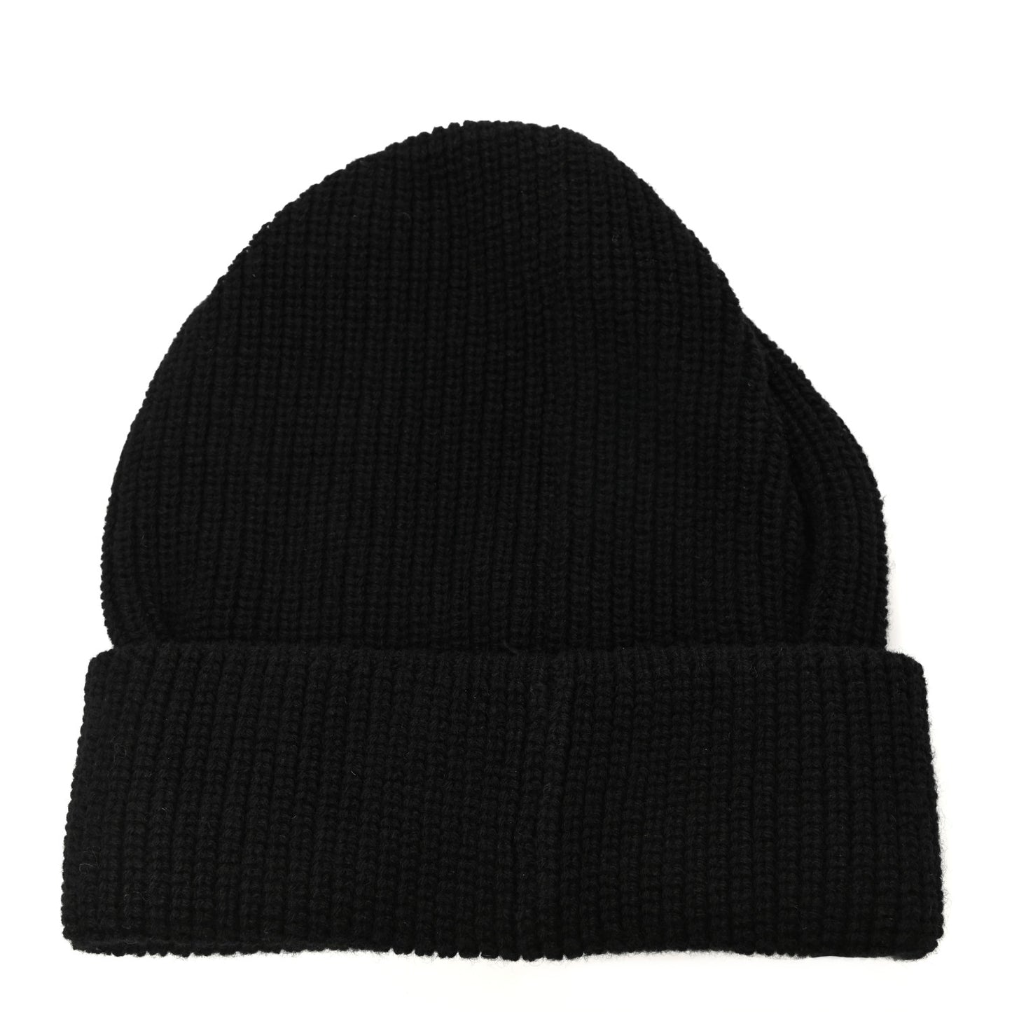 Cashmere Logo Beanie Hat Black White