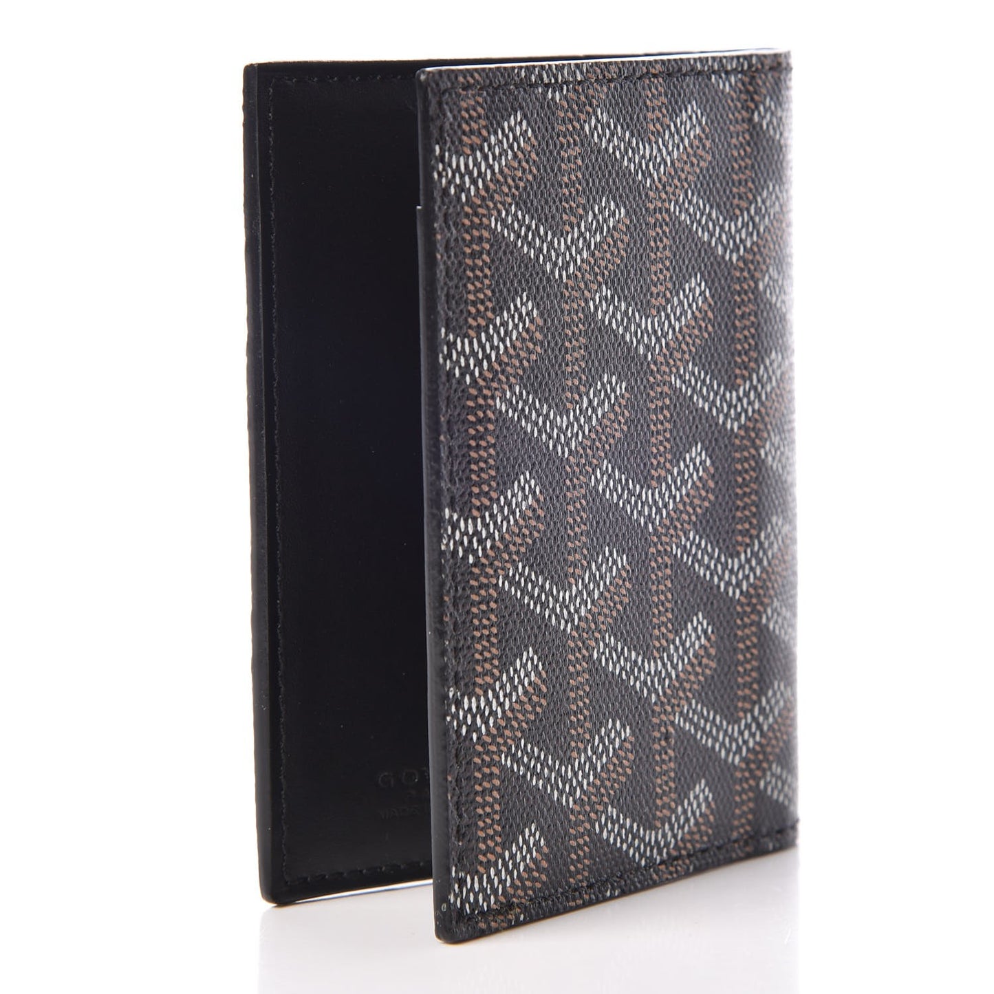 Goyardine Saint Marc Folding Card Case Black