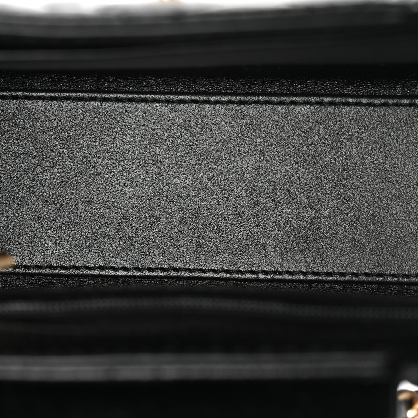 Shiny Aged Calfskin Quilted Nano Kelly Shopper Black Black