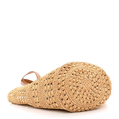 Saint Laurent Raffia Calfskin Small Panier Tote Naturel 4 of 10