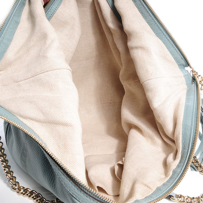 Gucci Calfskin Medium Soho Chain Hobo Splash Blue 8 of 8