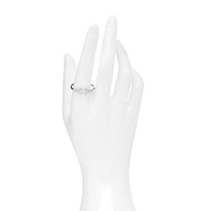 Tiffany 18K White Gold Diamond T Wire Ring 62 10 2 of 6