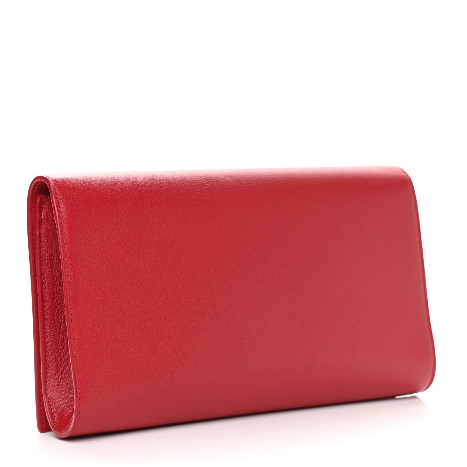 Saint Laurent Calfskin Monogram Large Belle De Jour Clutch Red 4 of 9