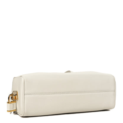 Prada Soft Grain Medium Top Handle Bag With Padlock Bianco 4 of 9