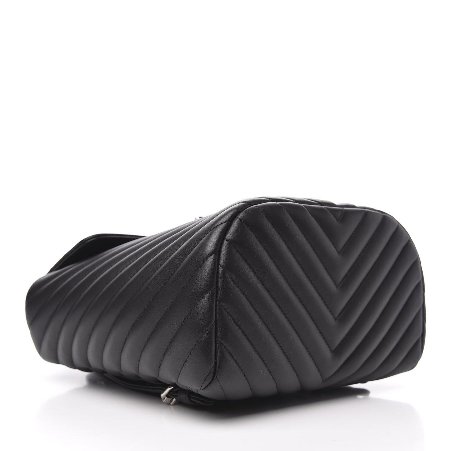 Calfskin Chevron Quilted Small Urban Spirit Backpack Black