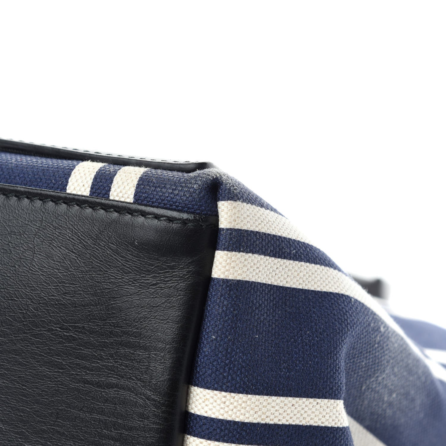 Balenciaga Canvas Navy Striped Cabas M Navy 15 of 18