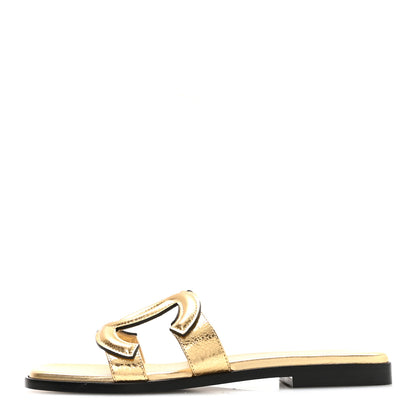 Chanel Lambskin CC Cut Out Mules Sandals 36 Black 1 of 9