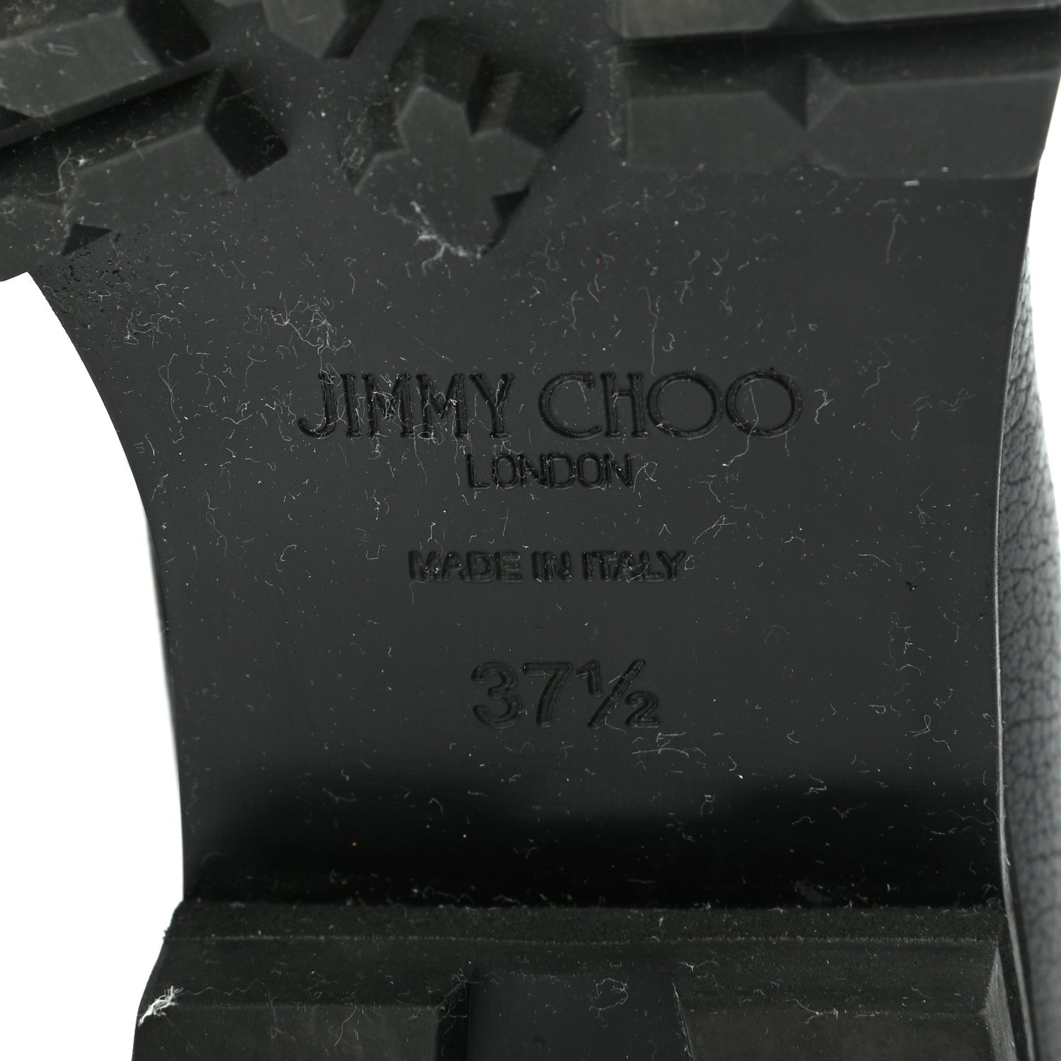 Jimmy Choo Calfskin Crystal Piper Combat Boots 37.5 Black 6 of 7