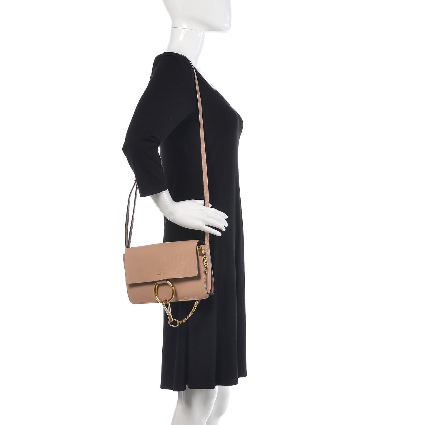 Goatskin Small Faye Shoulder Bag Tan