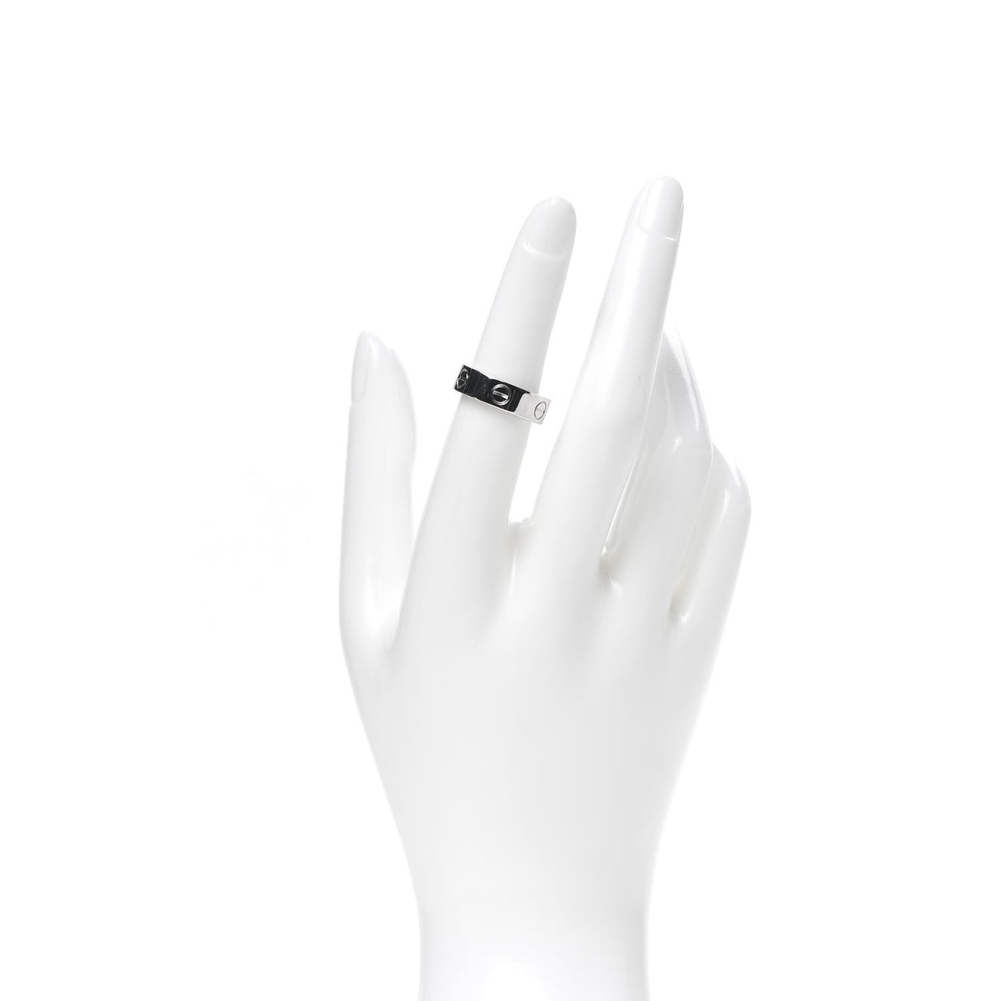 18K White Gold 5.5mm LOVE Ring 52 6