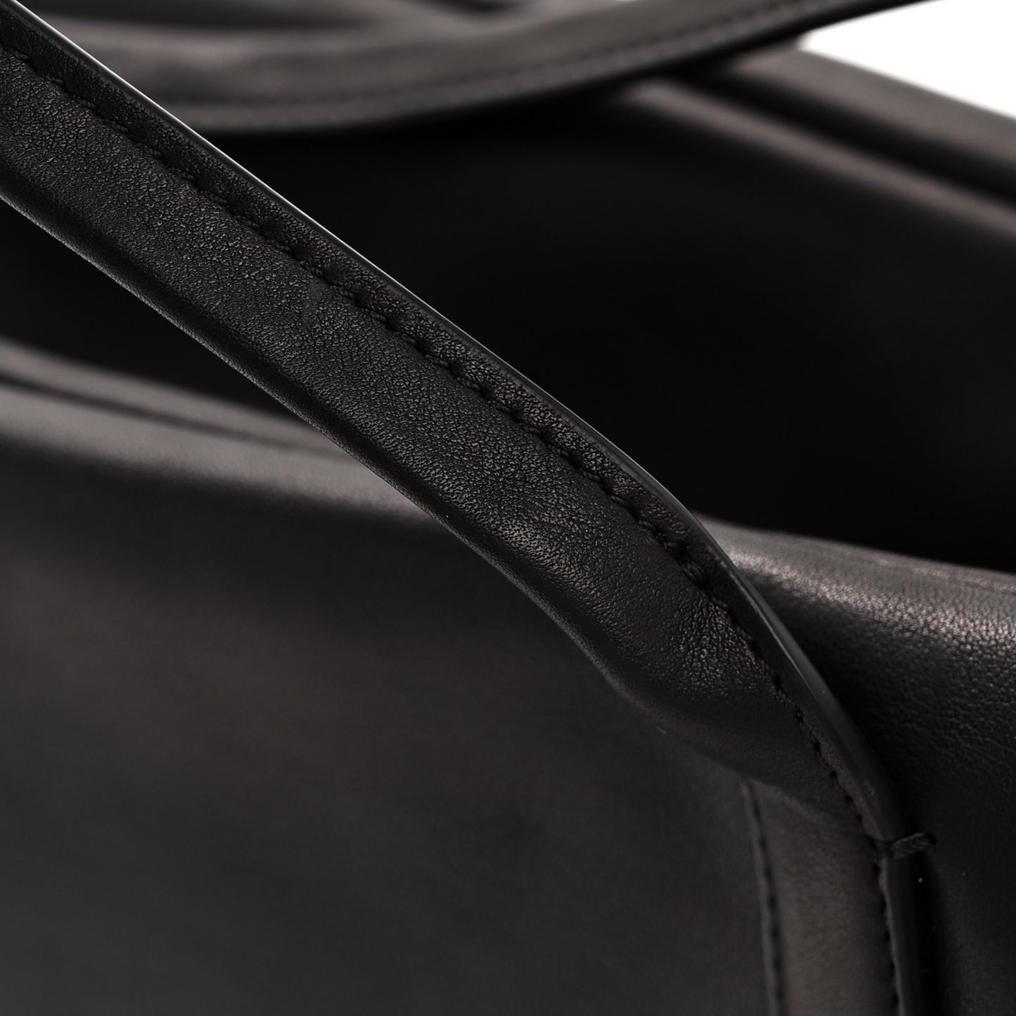 Polished Saddle Calfskin Henri Bag Black