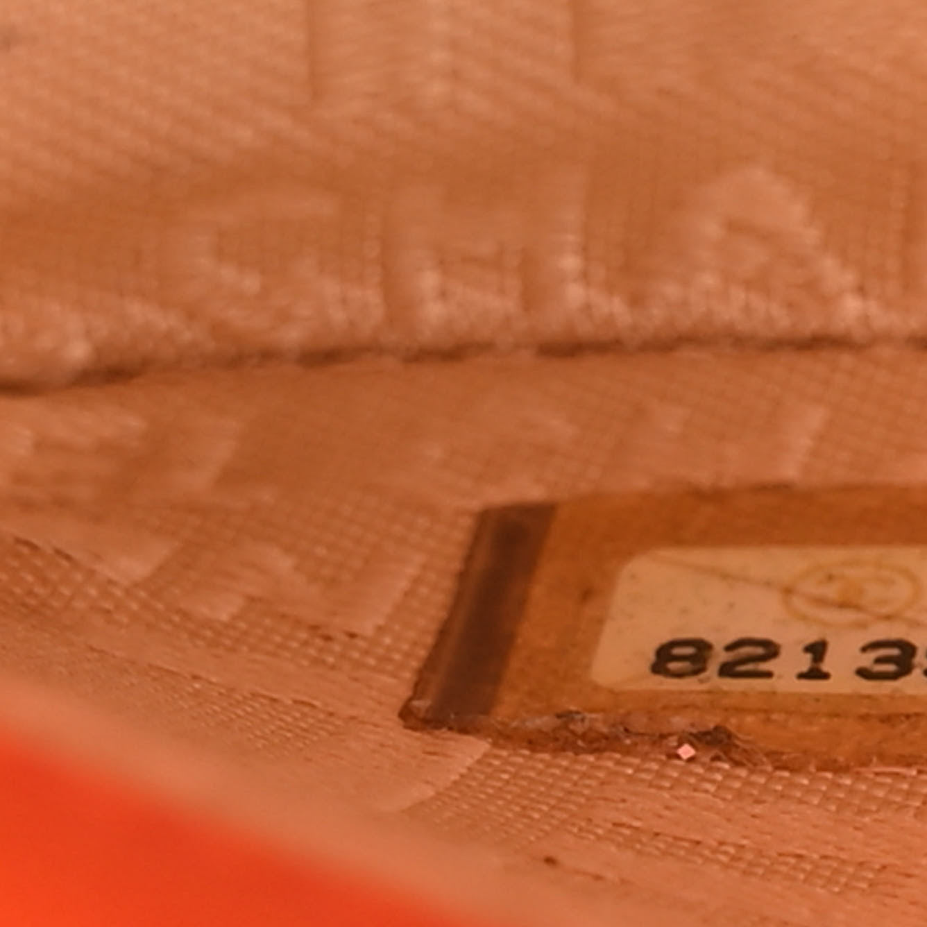 Lambskin Quilted CC Chocolate Bar Flap Orange