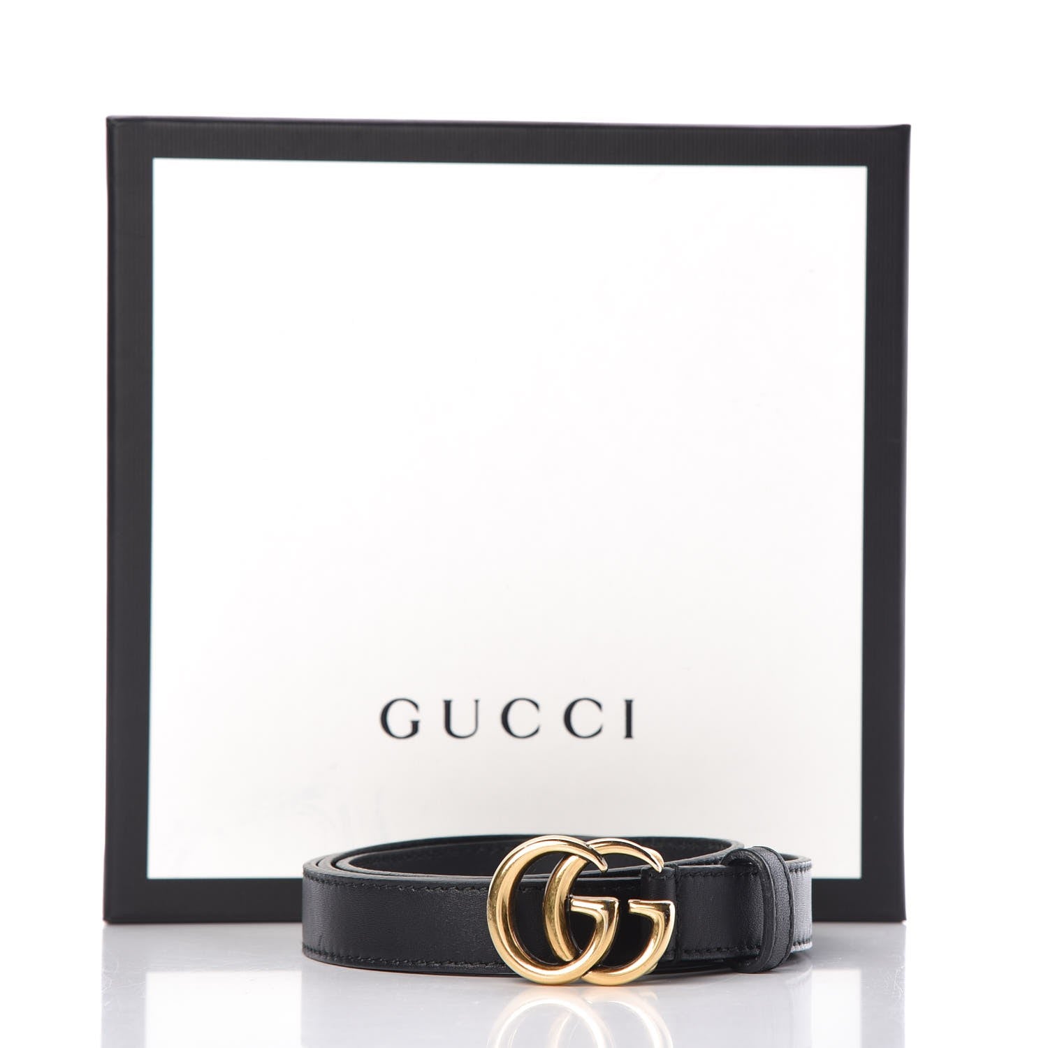 Gucci Calfskin Double G 20mm Belt 85 34 Black 10 of 10