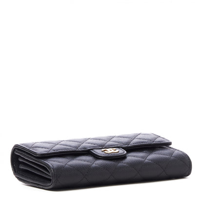 Chanel Caviar Quilted Medium Flap Wallet Black 3 of 9