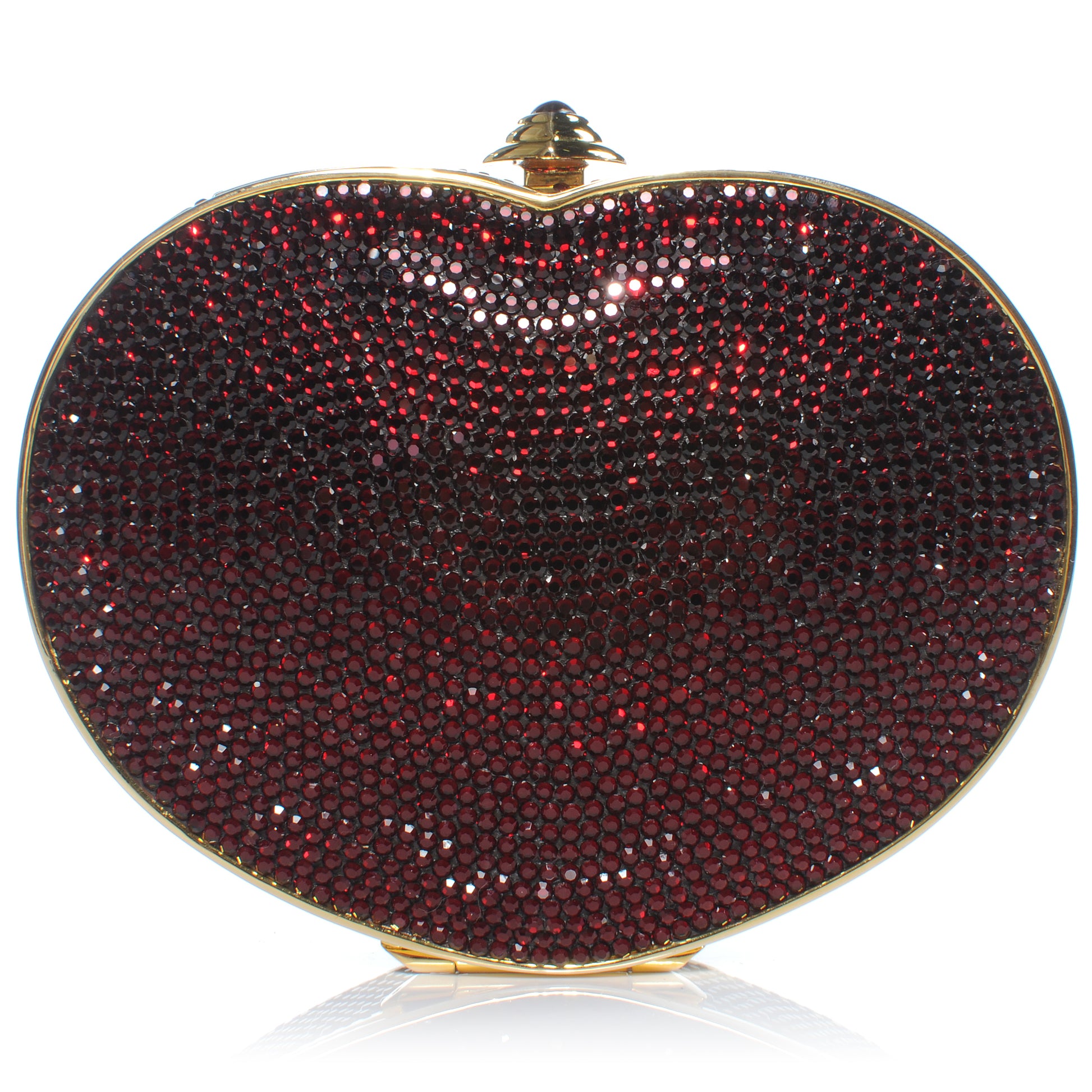 Judith Leiber Crystal Heart Minaudiere Clutch 1 of 8