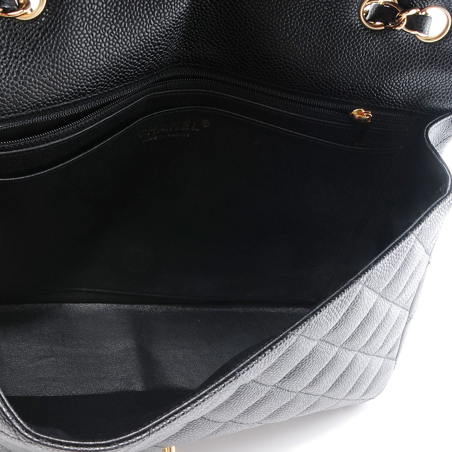 Chanel Caviar Jumbo Single Flap Black 6 of 8